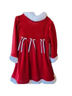 NWT Youngland Girls 24Mos Santa Dress + Bloomers